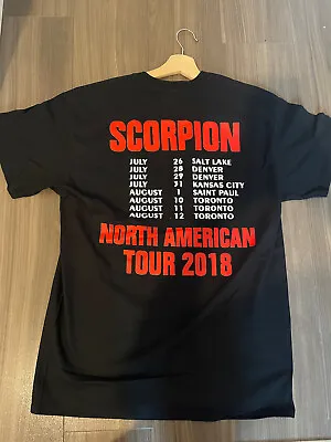Buy Drake Scorpion Black North American Tour T Shirt Black Large Tee • 25£