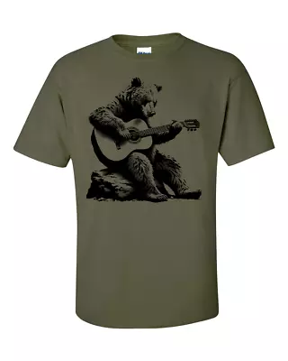 Buy Bear Guitar T-Shirt,  Bear Playing Guitar, Guitarist Shirt • 12.95£