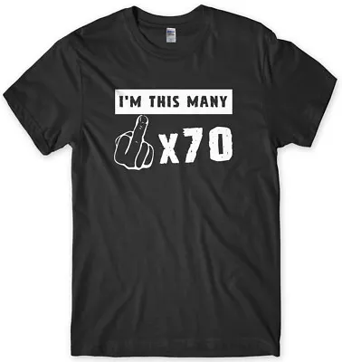 Buy 70th Birthday Middle Finger Swear Funny Mens Unisex T-Shirt • 11.99£