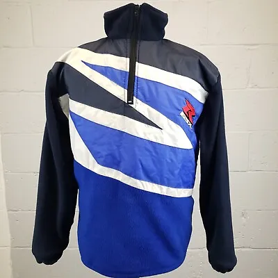 Buy Vintage Suzuki GSX R Fleece Jacket Medium Mens 1/4 Zip Embroidered Blue • 39.95£