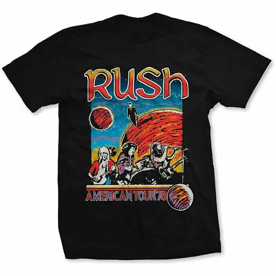 Buy Rush US Tour 1978 Black T-Shirt NEW OFFICIAL • 14.89£