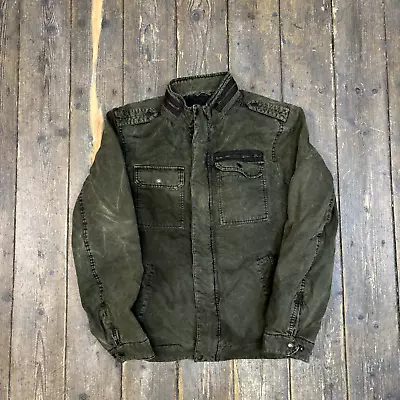 Buy Levis Denim Jacket Mens Vintage Sherpa Lined Biker Coat, Washed Green, Medium • 40£