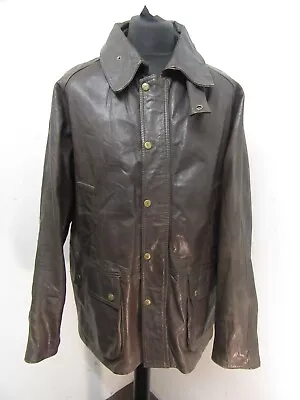 Buy Vintage Bomb Boogie Leather Jacket Overcoat Size Xxl+ Big & Tall • 79£