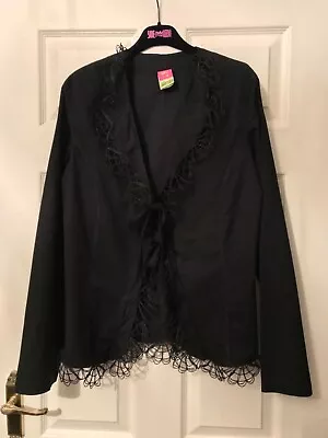 Buy Quirky Save The Queen Black Lace Edged Light Jacket, L(Up To 40” Bust), NWOT • 24£