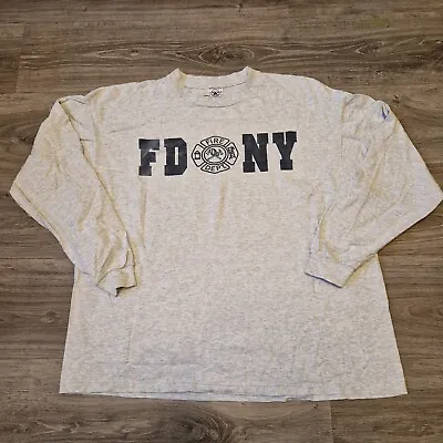 Buy Vintage 1990s New York Fire Department FDNY Long Sleeve T Shirt Size XL  • 20£