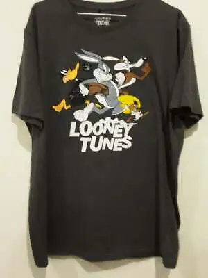 Buy Looney Tunes ~ Mens Ladies  Size L   T-Shirt Grey  Bugs Bunny  Cartoon • 12.40£