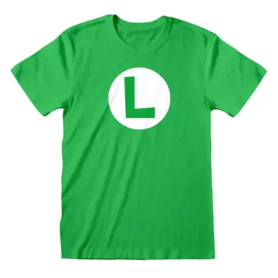 Buy Nintendo Super Mario Luigi Badge T-Shirt - 100% Official Licenced • 14.99£