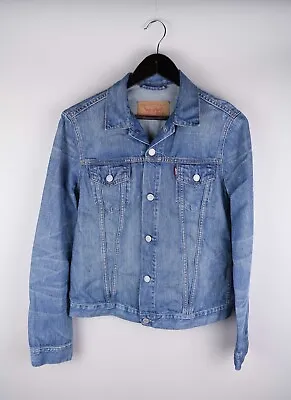Buy Levi Strauss & Co Men Denim Jacket Casual Leisure Biker Blue Cotton Size L • 43.14£