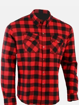 Buy Motorcycle Flannel Shirt Lined With KEVLAR Aramid Fibers With CE Armor • 69.99£