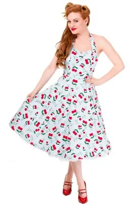 Buy Dancing Days By Banned Clothing Blindside 50s Style Cherry Dress Size Small • 21.50£