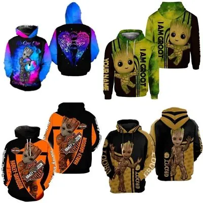 Buy Unisex Adult I Am Groot 3D Hoodies Sweatshirt Hooded Top Pullover Jumper Gift UK • 17.63£