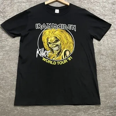 Buy Gildan Iron Maiden World Tour '81 Killers T-Shirt Mens Unisex 2015 VGC • 14.95£