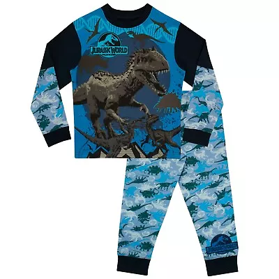Buy Jurassic World Dinosaur Pyjamas Kids Boys  5 6 7 8 9 10 11 12 13 Years Nightwear • 17.99£
