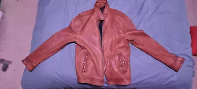 Buy Superdry Indie Coach Tan Leather Jacket SIZE XL • 60£