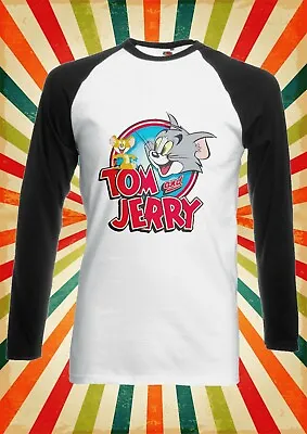 Buy Tom And Jerry Cartoon Cat Mice Men Women Long Short Sleeve Baseball T Shirt 2277 • 9.95£