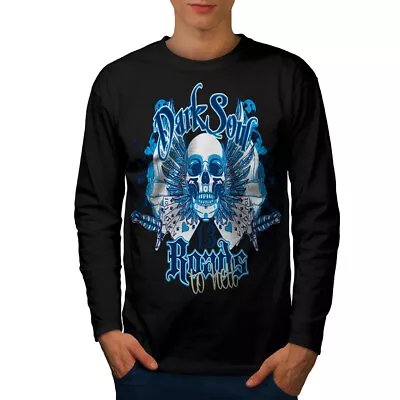 Buy Wellcoda Dark Soul Road Hell Mens Long Sleeve T-shirt, Dark Graphic Design • 31.66£