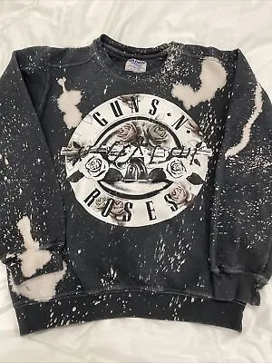 Buy Gildan Black Skull Guns' N Roses Crewneck Sweatshirt Size S • 8.03£