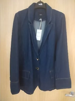 Buy NEXT Denim Longer Style Jacket Size 16 BNWT 100% Cotton • 12£