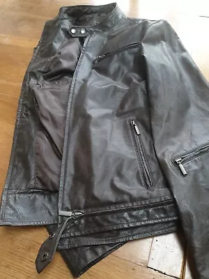 Buy Men's Leather Brown Jackets Biker Style Buy 1 Get 1 Free  • 19.99£