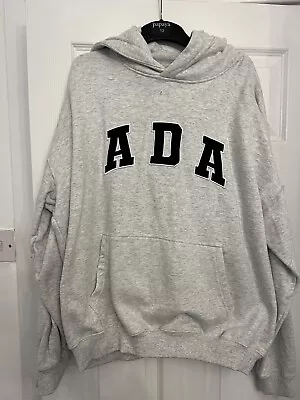 Buy ADA Adanola Sport Grey Oversized Hoodie Sweatshirt Jumper Top Oversized M • 37.71£