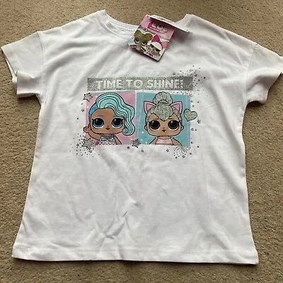 Buy LOL Surprise! Time To Shine White Short Sleeve Tshirt Age 7/8 Years Cost £11 NEW • 8.30£