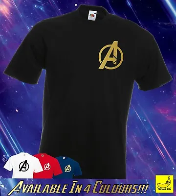 Buy Marvel Avengers Logo T-Shirt Endgame Superhero Gift Captain Infinity War Tee • 7.99£