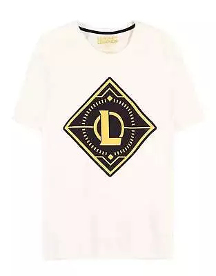 Buy League Of Legends T Shirt Gold Logo New Official Mens White • 15.95£