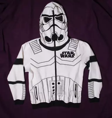 Buy Star Wars Stormtrooper Fully Zip Up Hoodie With Eye Mesh Holes To See Size XXL • 18.33£