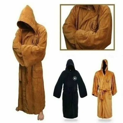 Buy Men's Bathrobe Star Wars Darth Vader Galactic Empire Hooded Fleece Dressing Gown • 25.19£