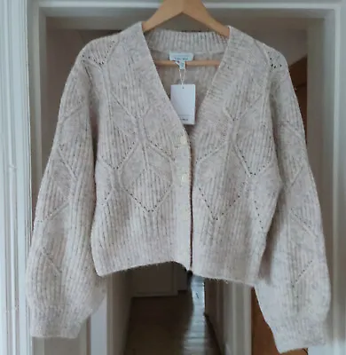 Buy Other Stories Cardigan Wool Alpaca Nordic Knit Flecked Oatmeal Sweater XS S M L • 59£