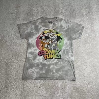 Buy Looney Tunes T Shirt Grey Tie Die Adult Small S Mens Graphic Vintage Cotton A444 • 10£