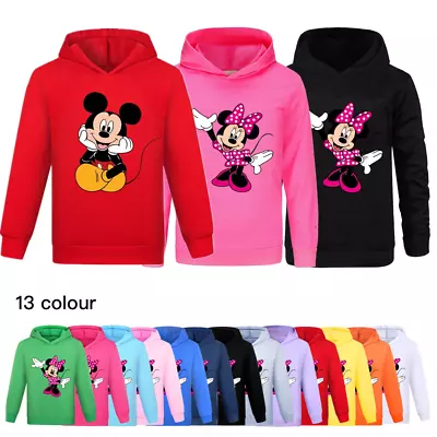 Buy Kids Boys Girls Micky Minie Mouse Hoodie Sweatshirt Casual Jumper Pullover Tops • 8.54£