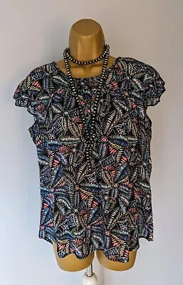 Buy NWT £60 DESIGNER Size 12 14 Tunic Blouse Top Summer Floaty Viscose BOUTIQUE  • 10£