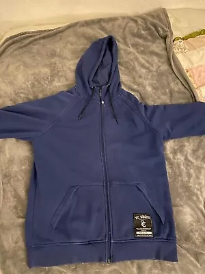 Buy Mens Zip Up Hoodie Size XXL 2XL Blue DC Good Condition • 8£
