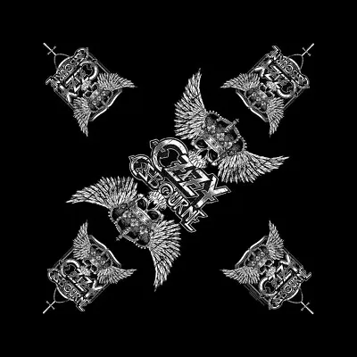 Buy Ozzy Osbourne Skull & Wings Bandana Black Cotton Head Wrap Scarf Official Merch • 9.45£