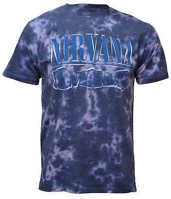 Buy Nirvana T Shirt Nevermind Wavy Logo Official Album Logo Dip Dye Grunge Kurt New • 17.48£