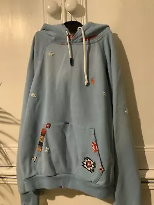 Buy Polo Ralph Lauren Women's S Blue Embroidered & Patched Terry Pullover Hoodie • 36£