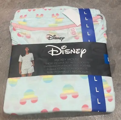 Buy Womens Pyjama Set Size L Disney Minnie Mouse PJs Long MINT Pockets New Tags • 5.99£