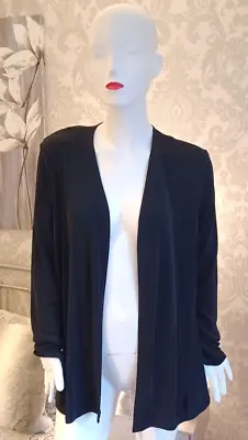 Buy REFLECTIONS Black Plain Slinky Thin Set Long Sleeve Padded Shoulder Jacket [XL] • 12.99£