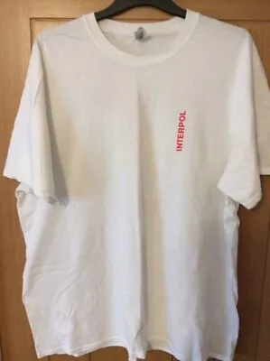 Buy Interpol Marauder Album Promo T-shirt. 2018. XL. White. Red.  Lyrics Back Print • 25£