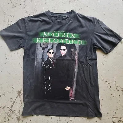 Buy Matrix Reloaded Vintage Movie T-shirt Early 00s Grey Faded • 74.99£
