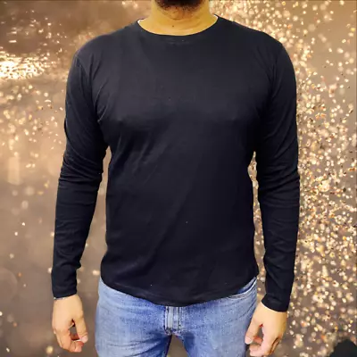 Buy New Mens T Shirts Long Sleeve Crew Round Neck Plain Designer Casual Top • 5.99£