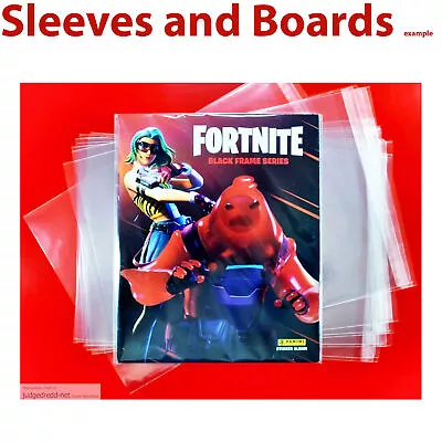Buy 10 X Fortnite Black Frame Sticker Album Clear Sleeves Only. Size4 Panini NEW For • 9.99£
