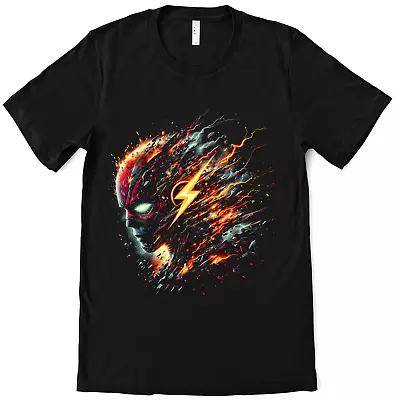Buy Mens Black The Flash Superhero Villains T-shirt Top Tee Cotton XS -2XL SH23 • 13.49£