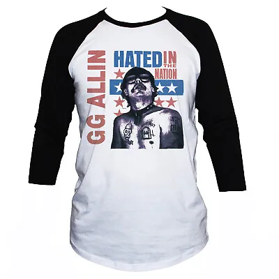 Buy GG Allin Hardcore Punk Rock Metal T Shirt 3/4 Sleeve Unisex S-XL • 21.15£