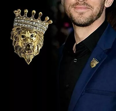 Buy Stunning Vintage Look Gold Plated Retro Lion King Celebrity Brooch Broach Pin F4 • 14.44£