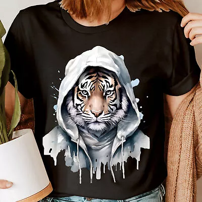 Buy Tiger Wild Cat Wildlife Lion Animals Lovers Gift Womens T-Shirts Top #6NE • 9.99£