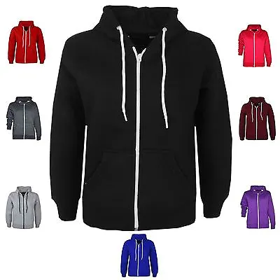 Buy New Kids Children Girls Boys Zip Up Plain Hoodie Jacket Hooded Zipper Sweatshirt • 9.99£