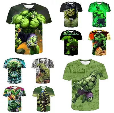 Buy Marvel The Hulk T-shirt Adult Kids 3D Short Sleeve Casual Tshirts Tee Top Gift • 6.05£