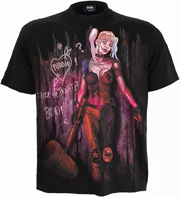 Buy Spiral Harley Quinn Trick Or Treat - Front Print T Shirt (Size Medium) • 14.99£